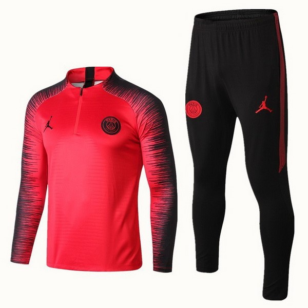 Jordan Trainingsanzug Kinder Paris Saint Germain 2018-19 Rote Marine Fussballtrikots Günstig